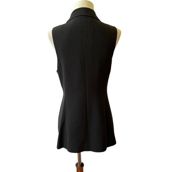 EILEEN FISHER VEST S OPEN FRONT LONG LINE SILK SHAWL COLLAR CLASSIC LUXURY CHIC - Picture 5 of 11